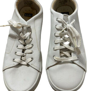 Keds Womens White Leather Lace Up Low Top Casual Nurse Sneakers Size 9